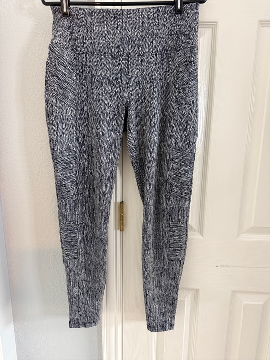 Athleta Pants - Athleta Delancey Textured Moto Black & White Leggings